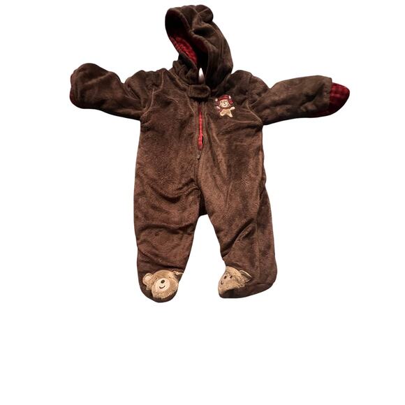 Duck- duck Other - Baby  Clothes Just One Carter's 3 Month Brown Velour Monkey Winter Snowsuit,